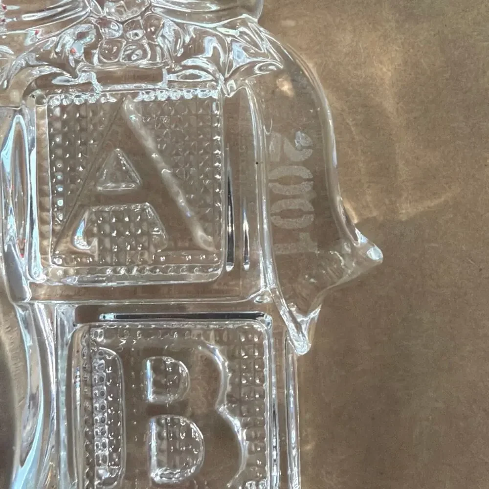 Waterford Marquis Baby’s first Christmas 2001 ABC Blocks Crystal Ornament